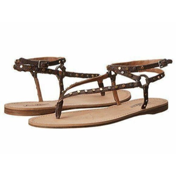 Lucky Brand Women's Adivita Huarache Sandal Java Gtdakt Brown Size 6 - Picture 1 of 6